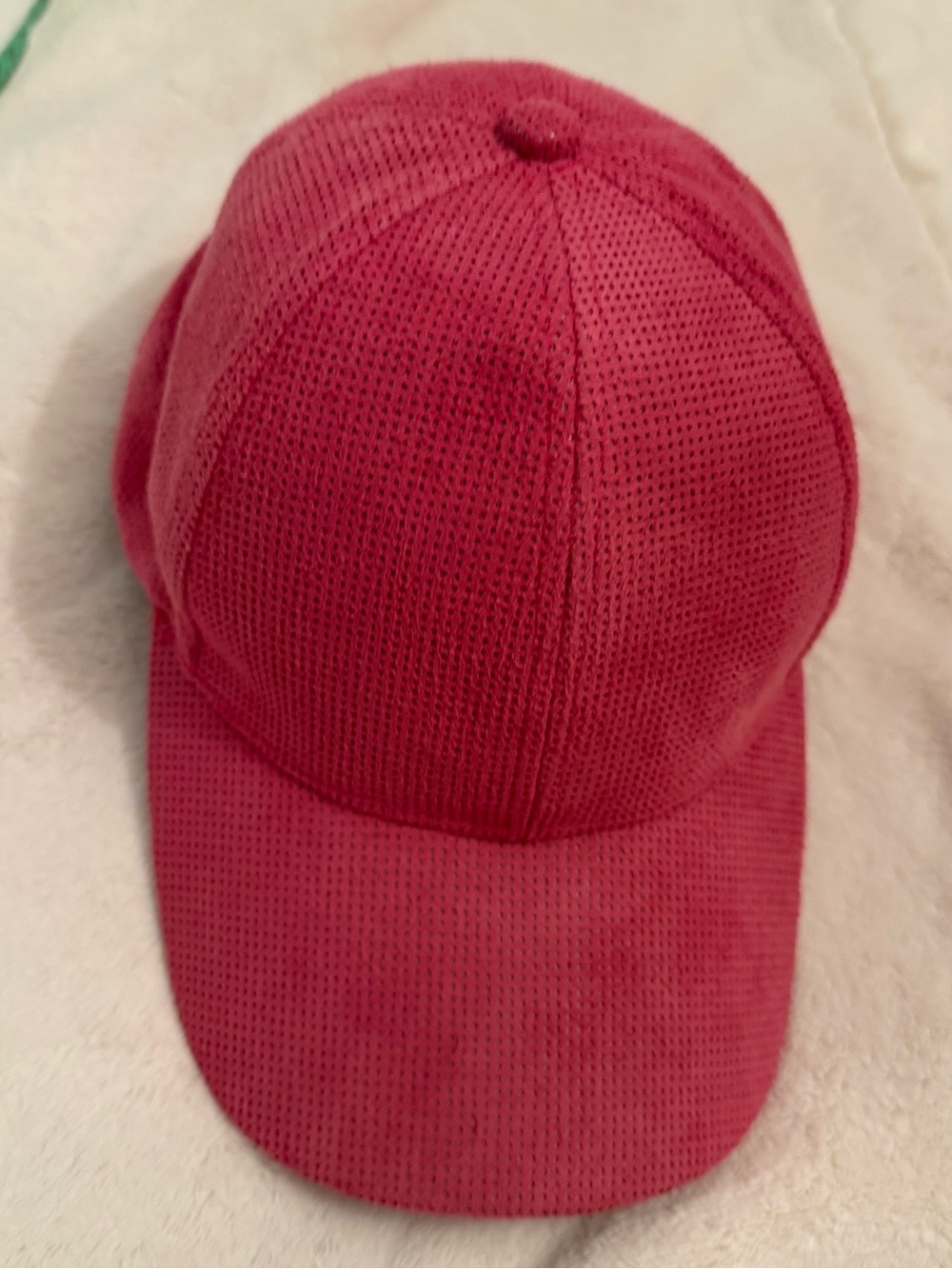 Solid Pink Knit Baseball Cap